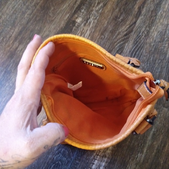 Rosetti Burnt Orange Braided Straps Tote Bag - Picture 5 of 6